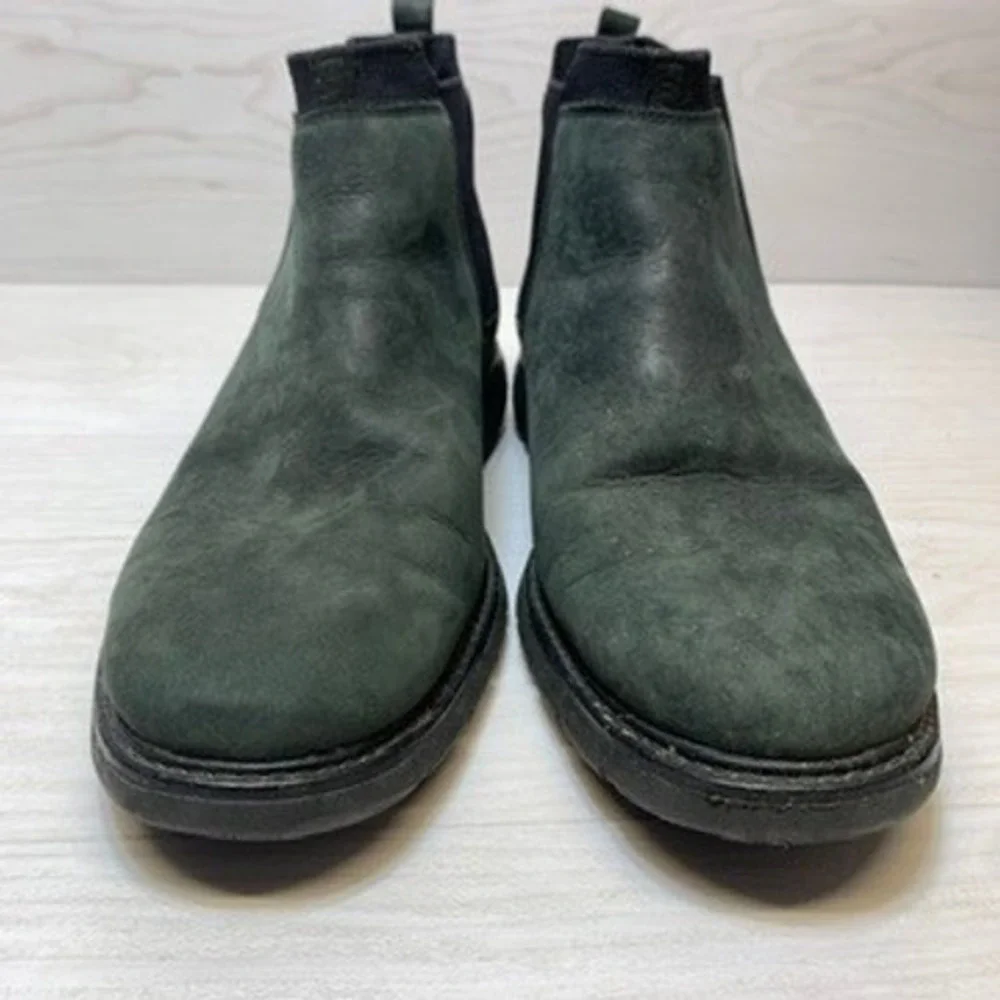 Mark Nason Mens 8.5 Chelsea Boots Nubuck LeatherBlack Gore Lug Sole‎